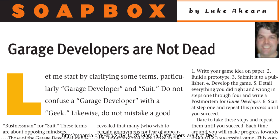 Image: Garage Developers are Not Dead